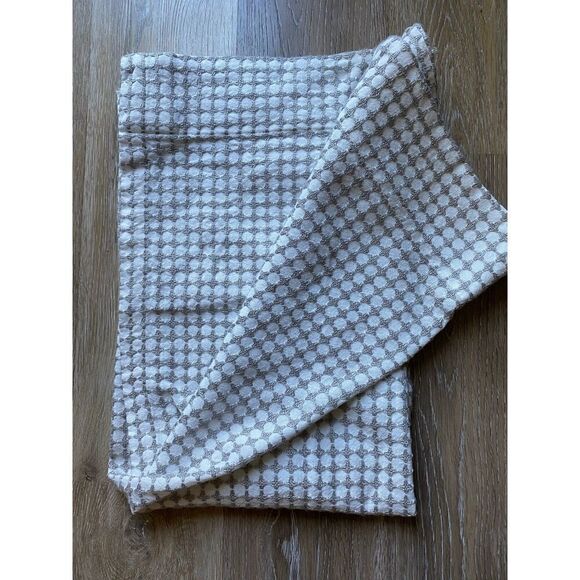 Threshold White and Silver Half 1 Window Curtain - Picture 1 of 5